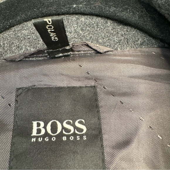 Boss By Hugo Boss Chester Wool Cashmere Coat Mens 46R Gray Jacket - Picture 3 of 9